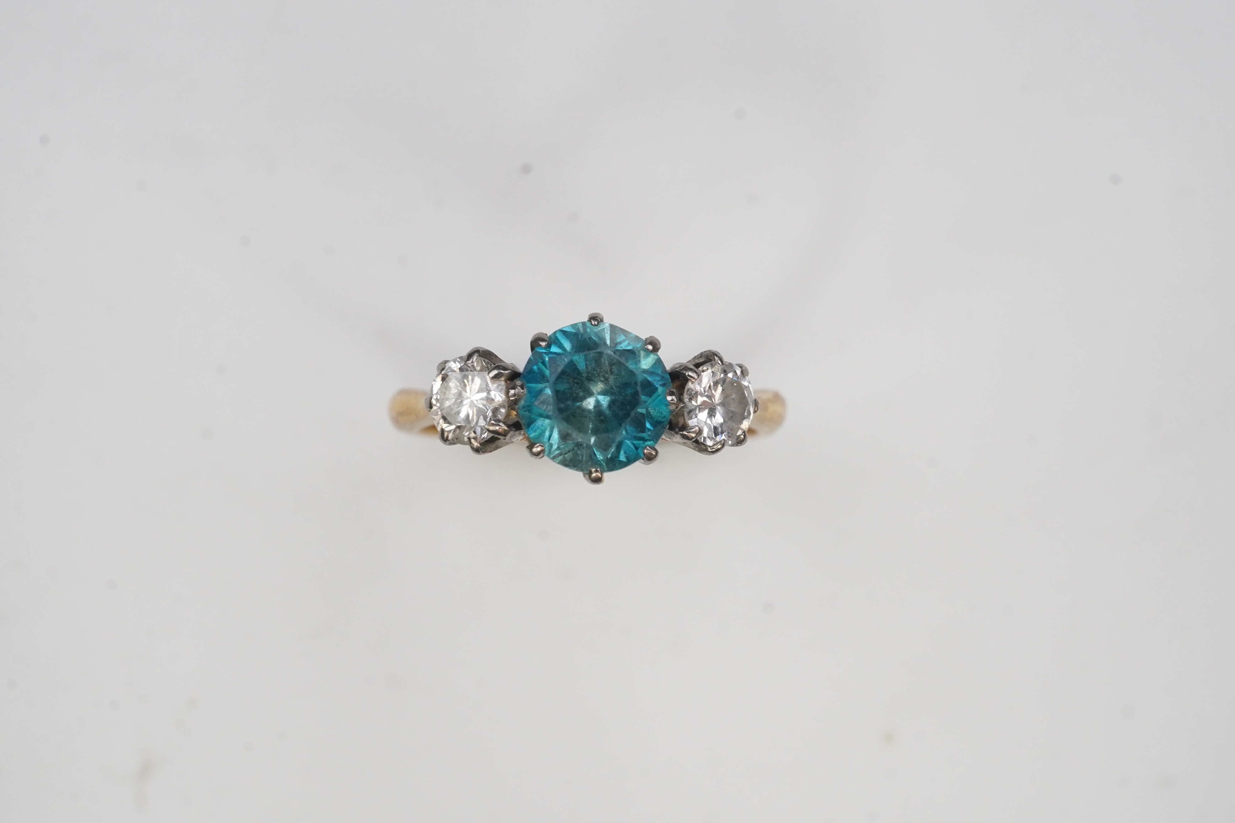 A zircon and diamond ring